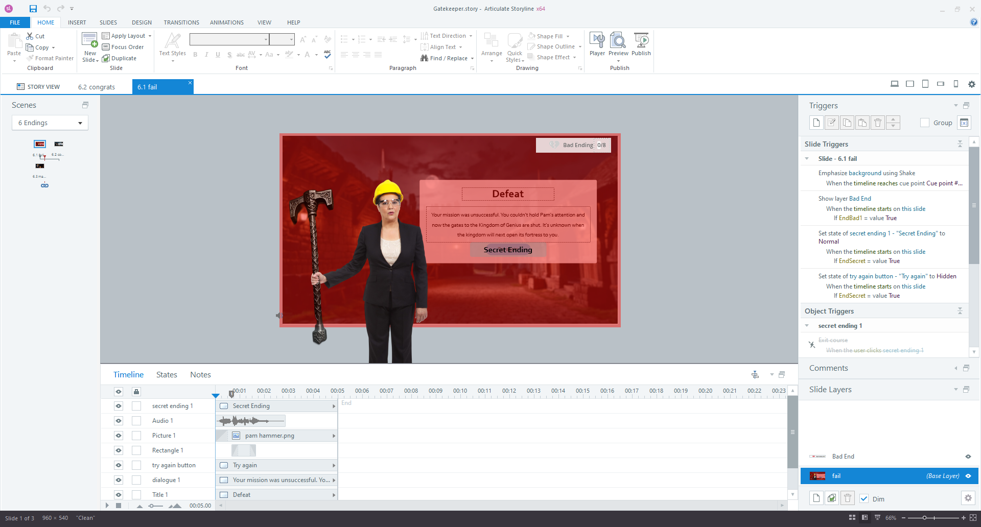 Gamification with Variables